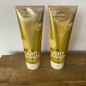 Victoria's Secret PINK Bubbly Light & Happy (Coconut, Berry, Amber) Body Lotions